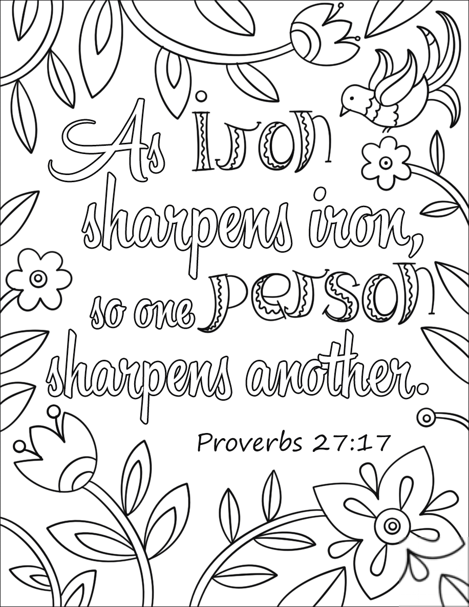 As Iron Sharpens Iron, So One...