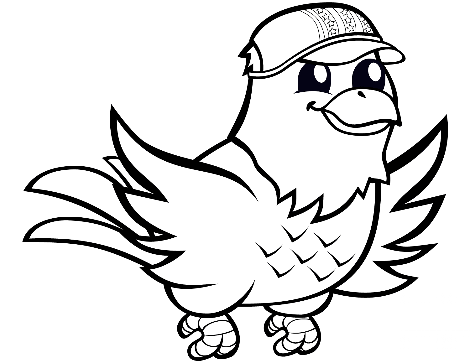 Funny Eagle with Baseball Cap