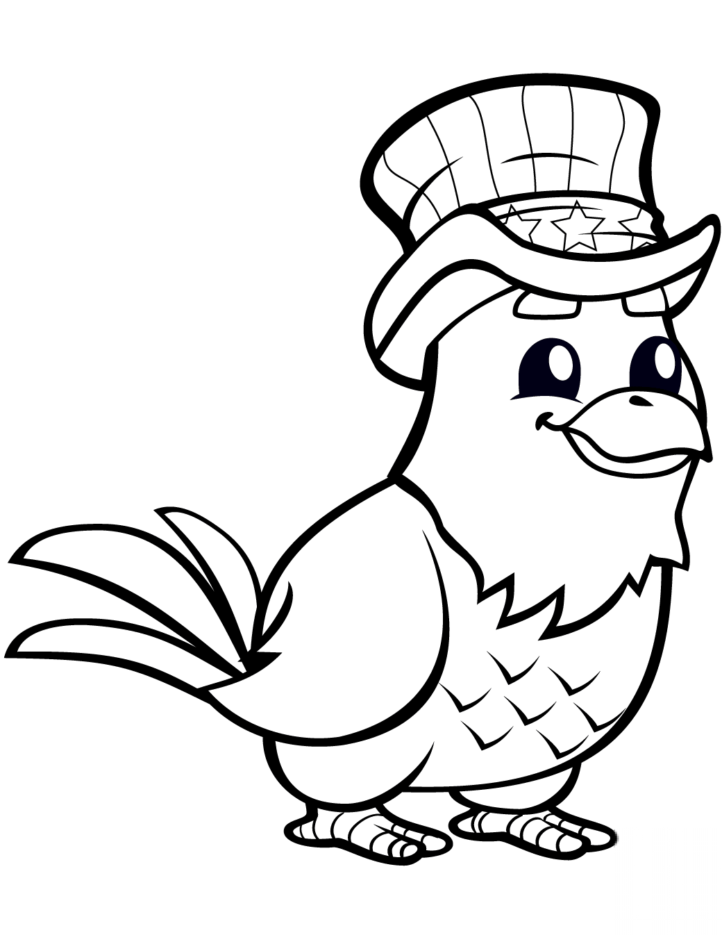 Funny Eagle with Top Hat