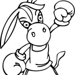 Demokracki osioł noszący rękawice...