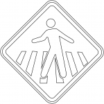 "Pedestrian Crossing" Sign in Brazil