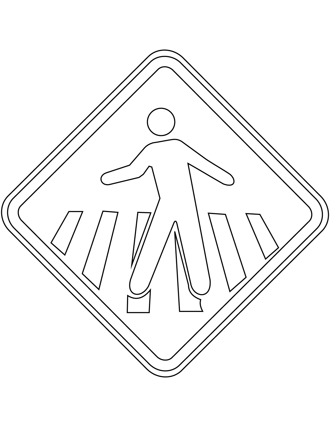 "Pedestrian Crossing" Sign in Brazil