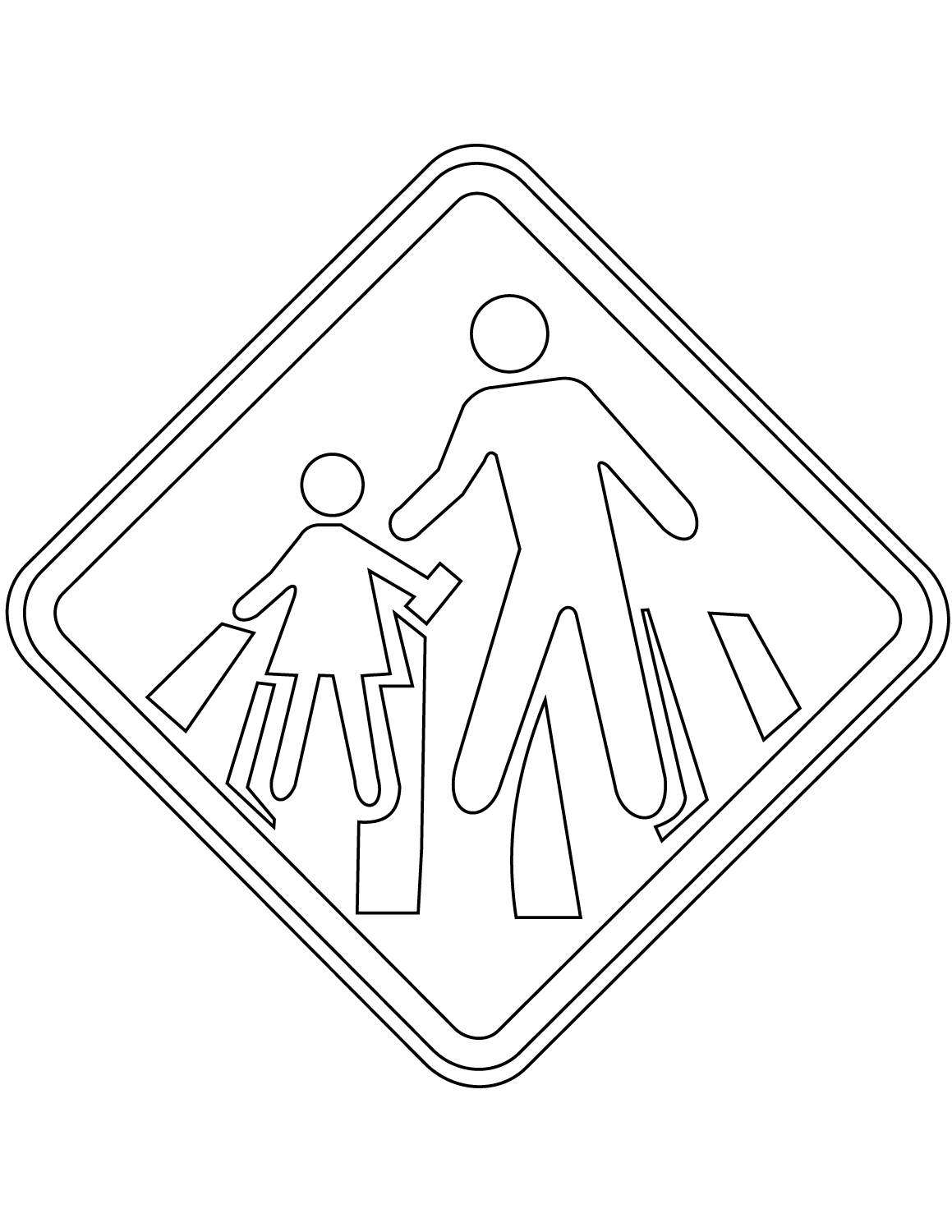 "Schoolchildren Crossing" Sign in...