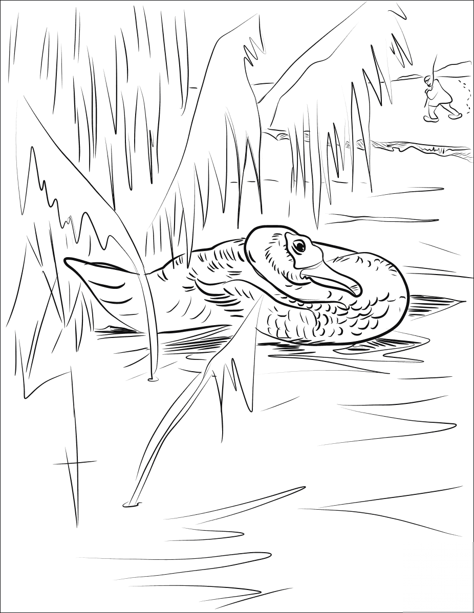 Duckling Finds Himself Trapped in Ice