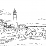 Portland Lighthouse, Maine -...