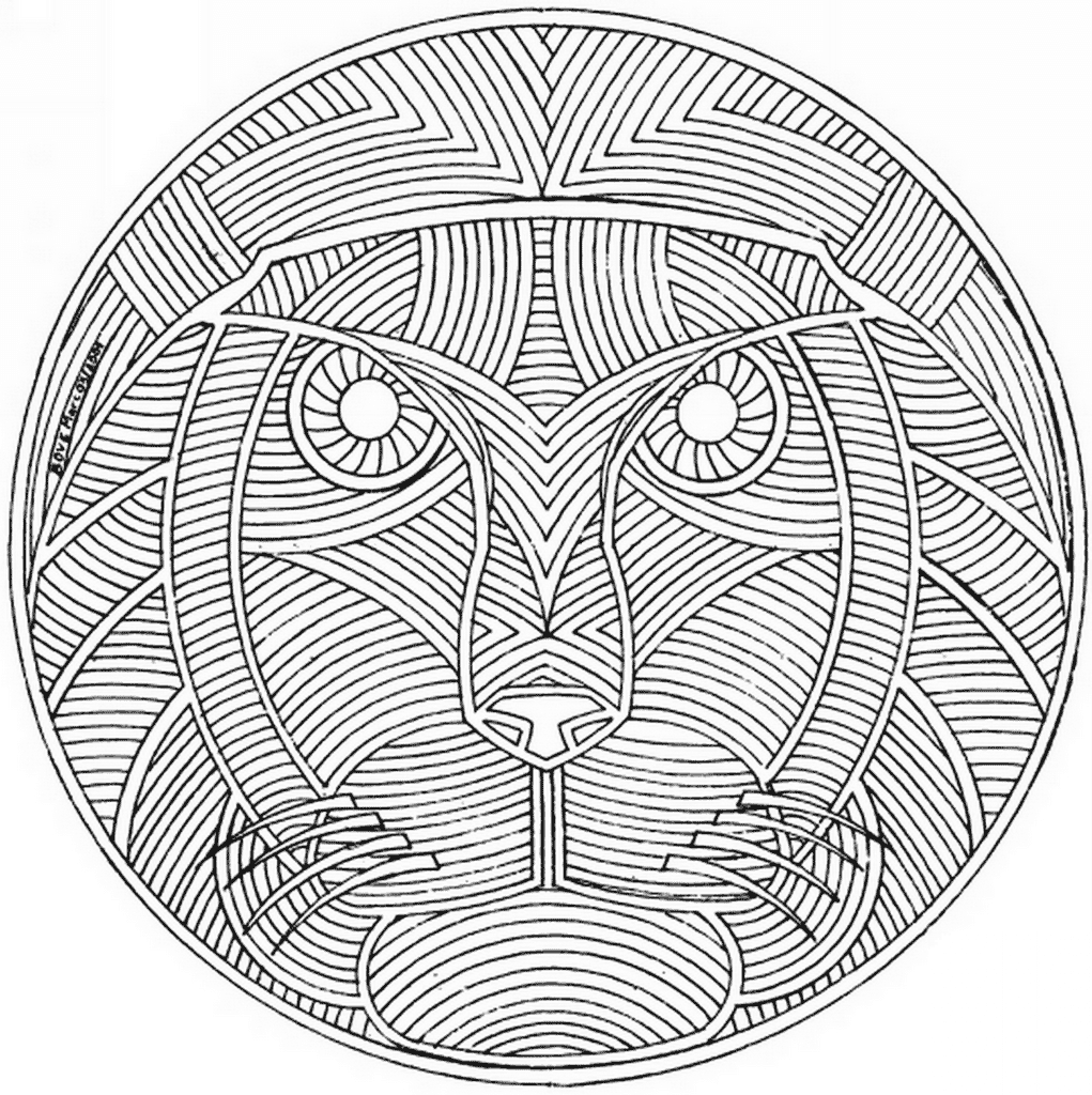 Celtic Mandala with Lion Face