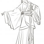 Chinese Woman in Traditional...