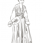 Chinese Woman Wearing Hanfu Dress