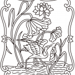 Chinese Traditional Pattern with Egret