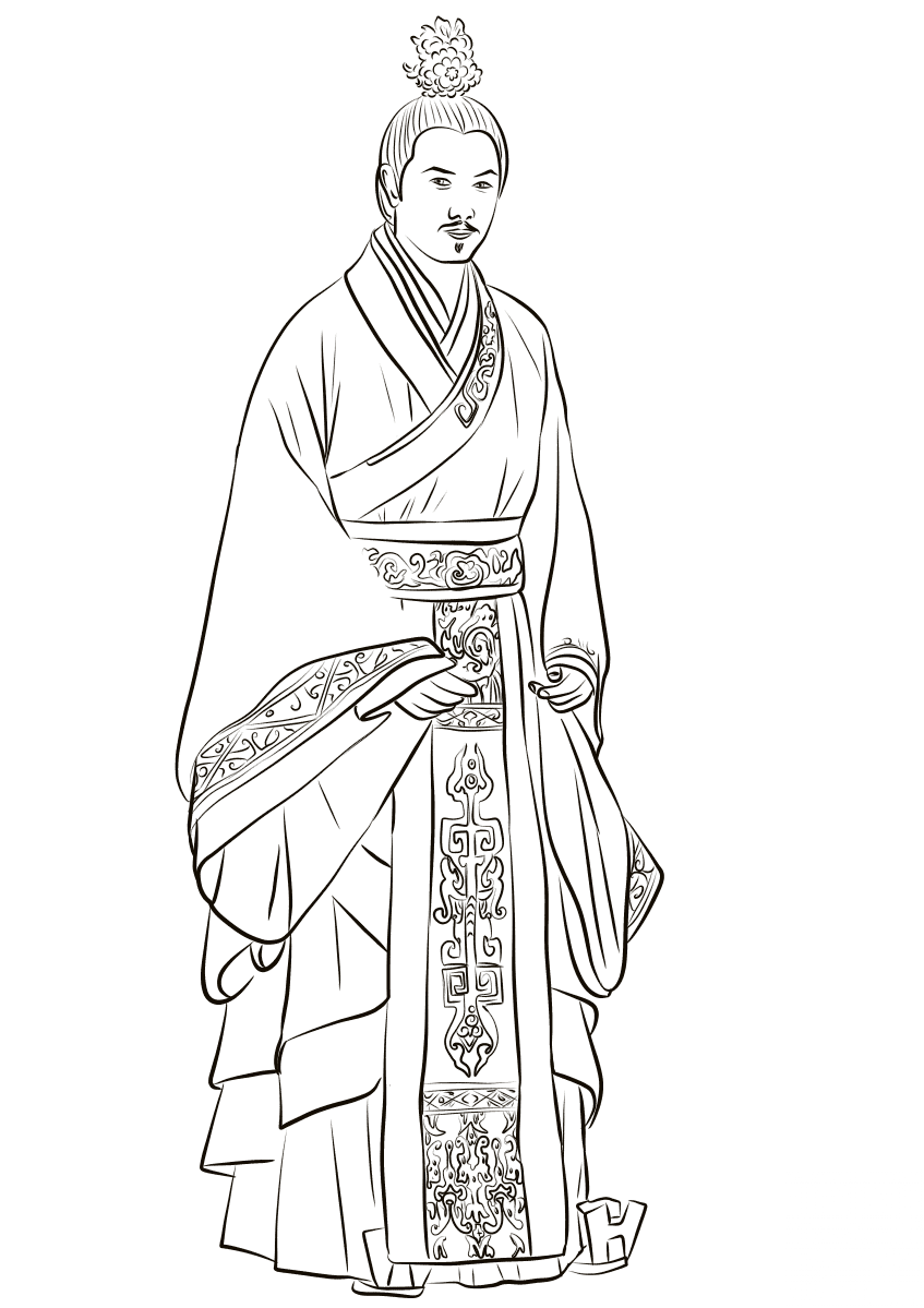 Chinese Man Wearing Hanfu Costume
