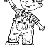 Chłopczyk bawiący się samolotem...