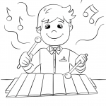 Boy Playing Xylophone