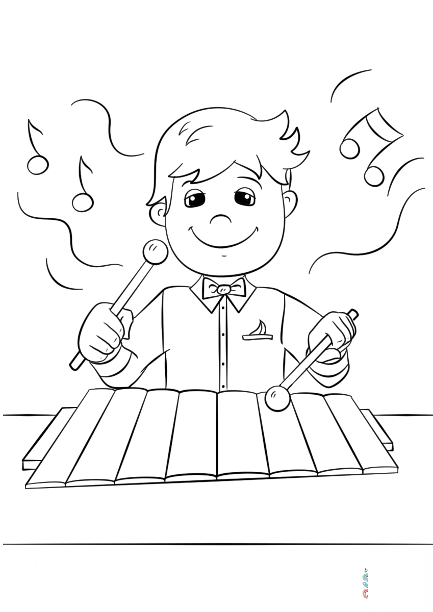 Boy Playing Xylophone