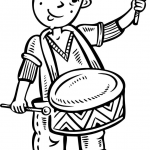 Chłopiec grający na werblu