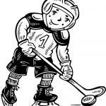 Dziecięcy gracz w hokeja