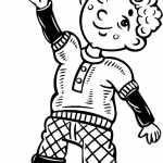 Chłopiec bawiący się samolotem z...