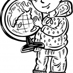 Dziecko trzymające globus