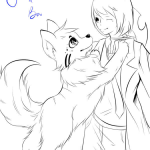 Anime Boy with Dog by ZaveKey