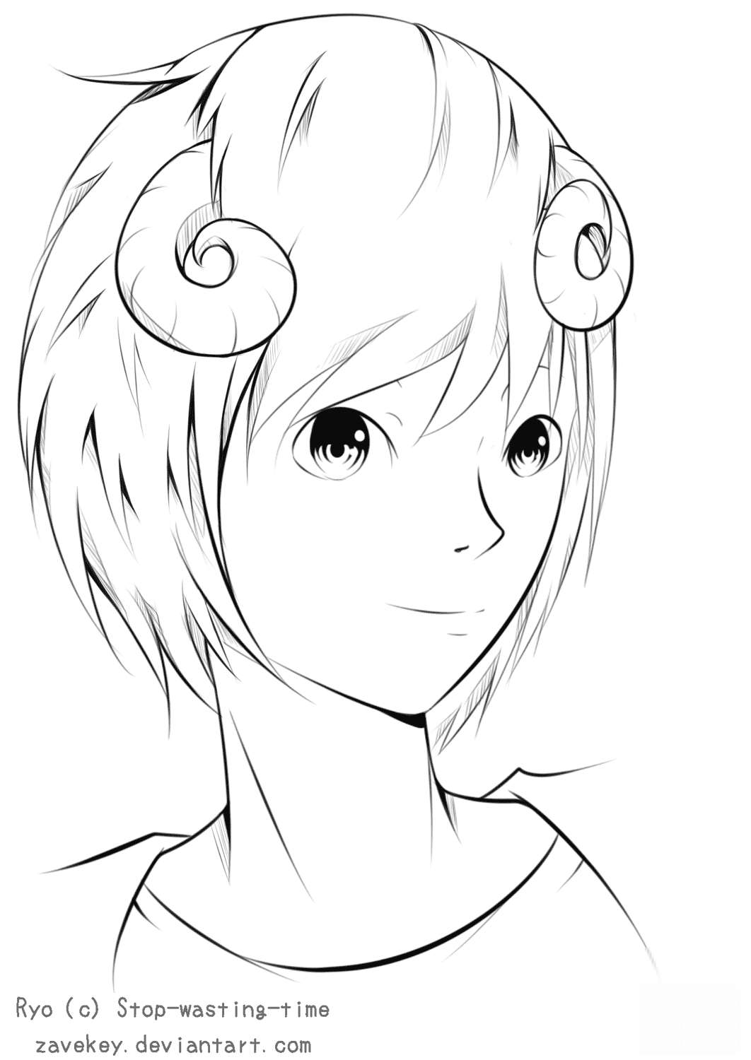 Ryo Anime Boy by ZaveKey