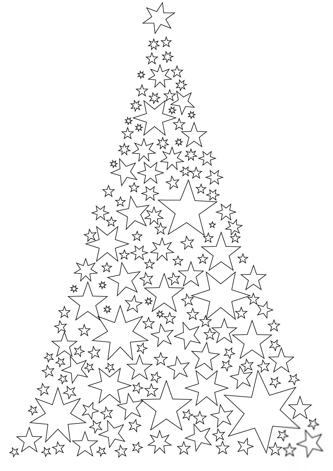 Christmas Tree Made of Stars