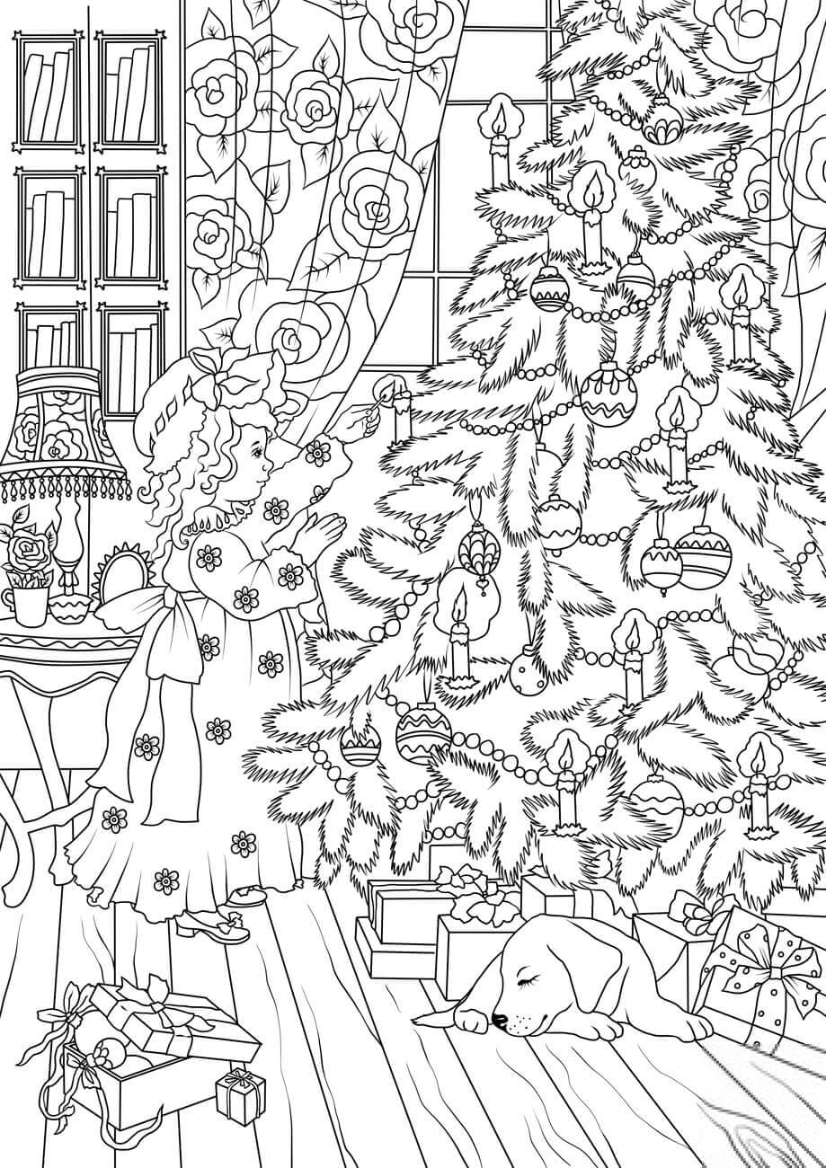 A Little Girl is Decorating a...