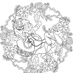 Christmas Mandala with Santa,...