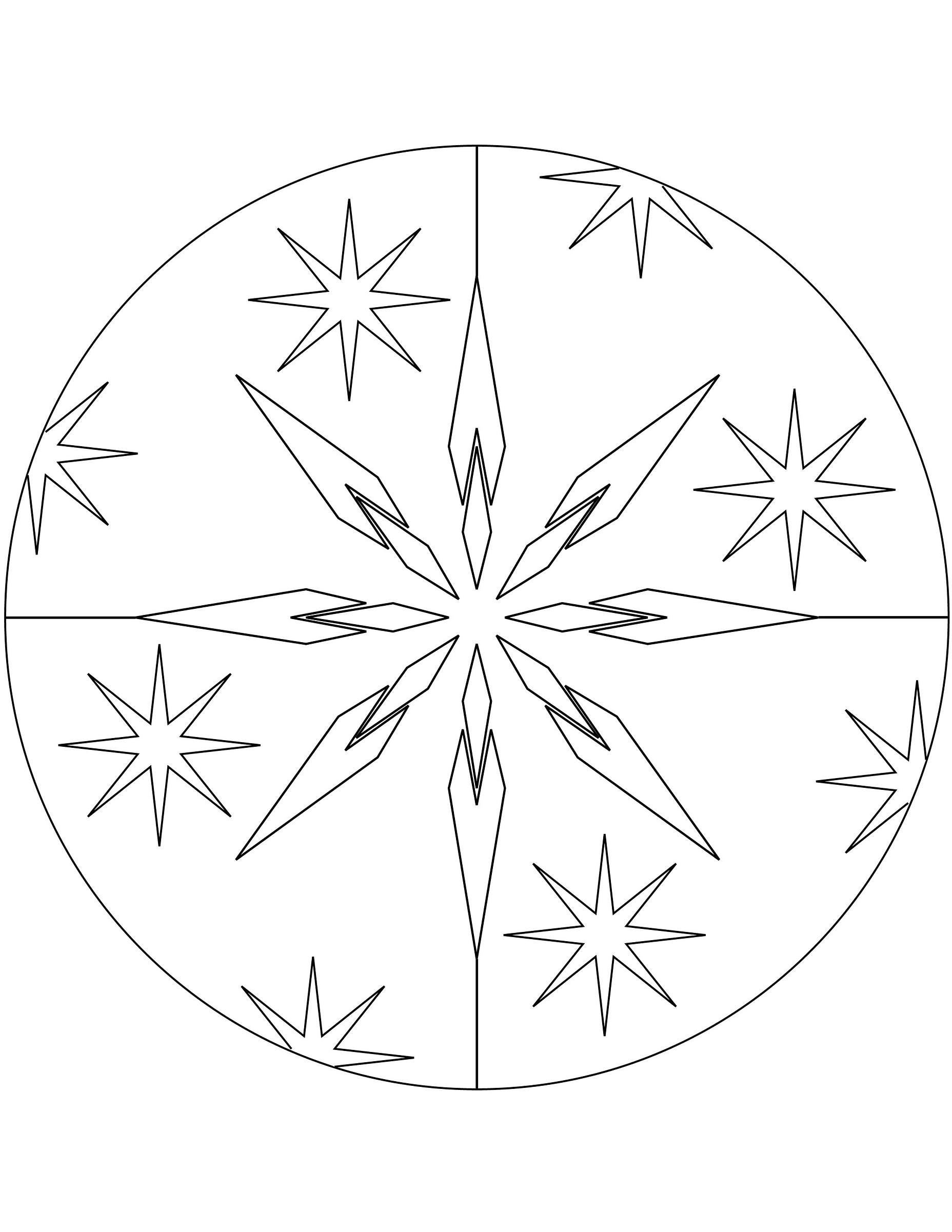 Christmas Mandala with Stars