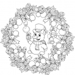 Mandala with Christmas Ornament and...