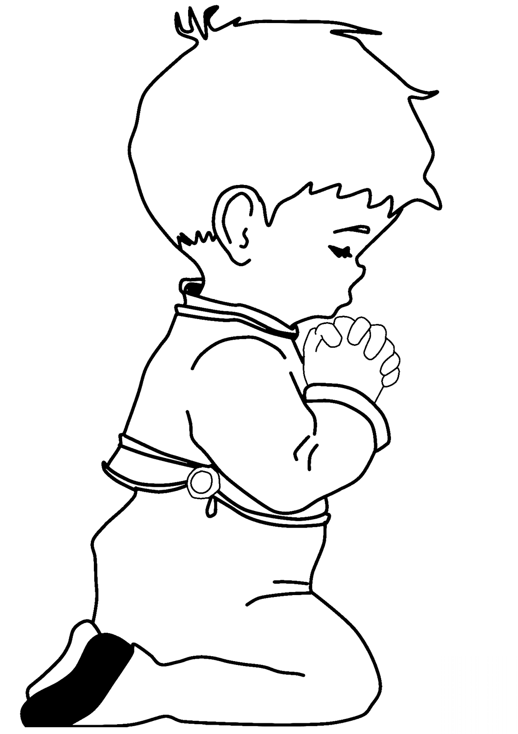 Praying Little Boy