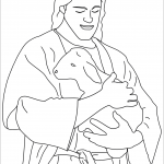 Jesus Christ Holding a Lamb