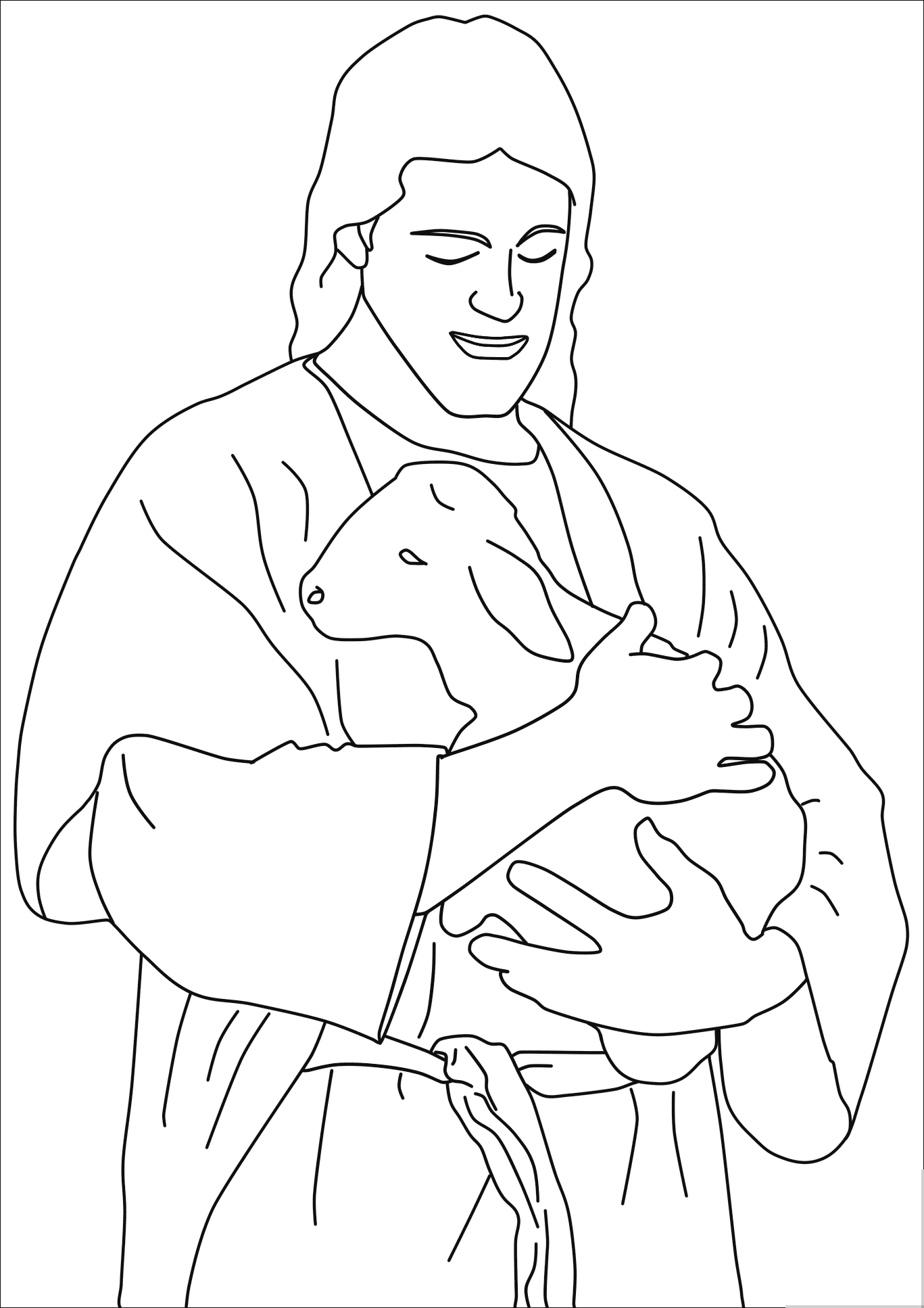 Jesus Christ Holding a Lamb