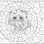 Cute Leopard Color by Number