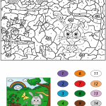 Summer Scene Color by Number