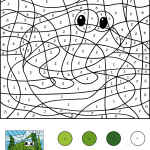 Frog Color by Number