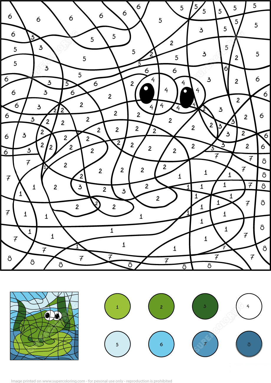 Frog Color by Number