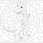 Tyrannosaur T Rex Color by Number