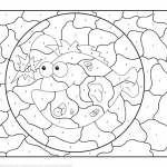 Cartoon Anglerfish Color by Number