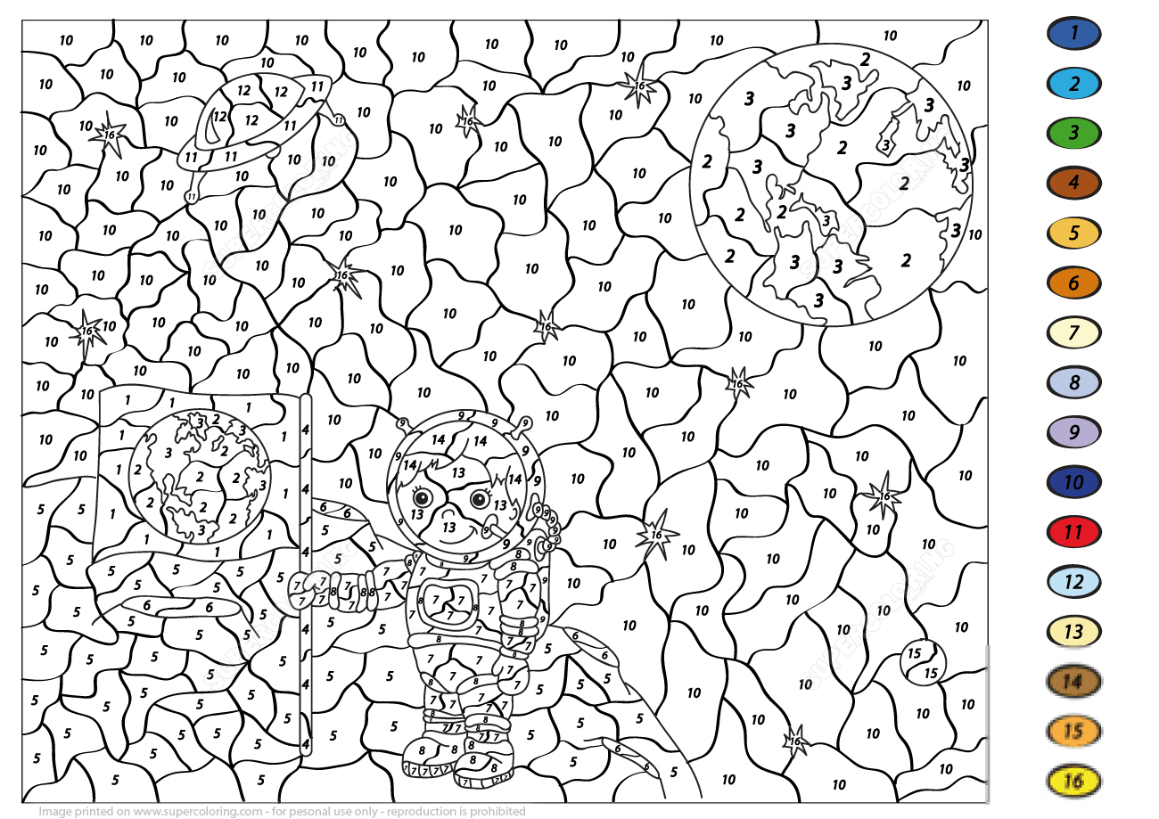 Astronaut Boy Plants a Flag of the...