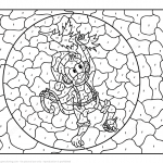 Christmas Monkey Color by Number