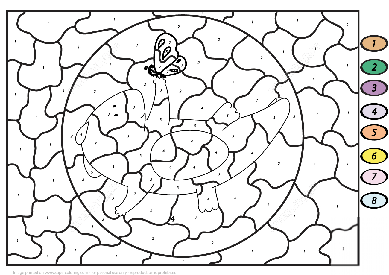 Cute Dragon with Butterfly Color by...