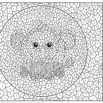 Cute Monkey Color by Number