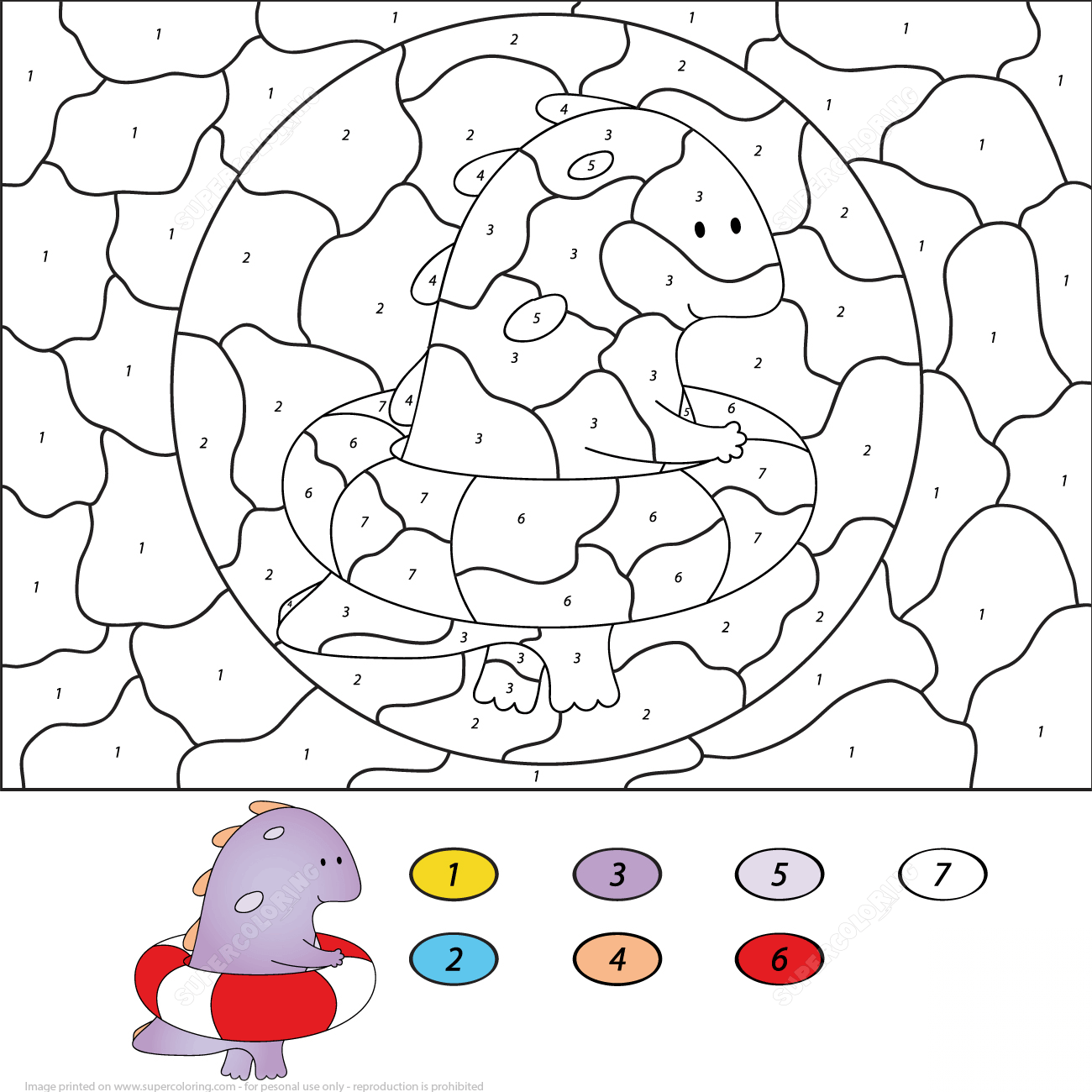 Dragon Swimming with Rubber Ring...