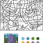 Funny Octopus Color by Number