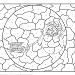 Cartoon Snowman with Sledge Color...