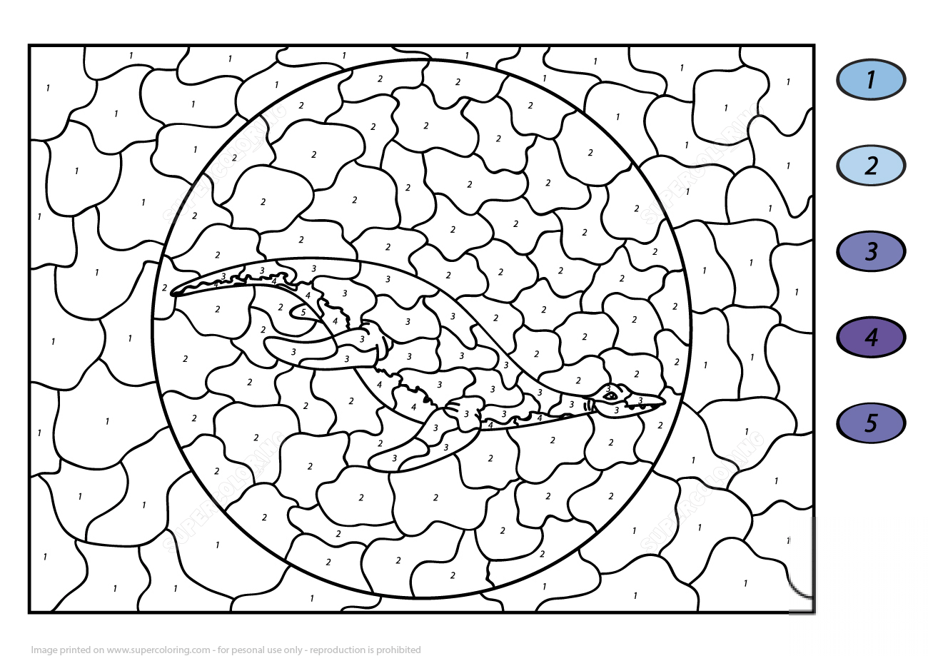 Pliosaur Color by Number