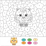 Cute Hamster Color by Number