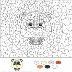 Cartoon Panda Color by Number