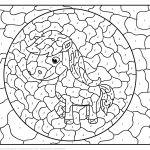 Cute Horse Color by Number