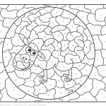 Cute Sheep Color by Number