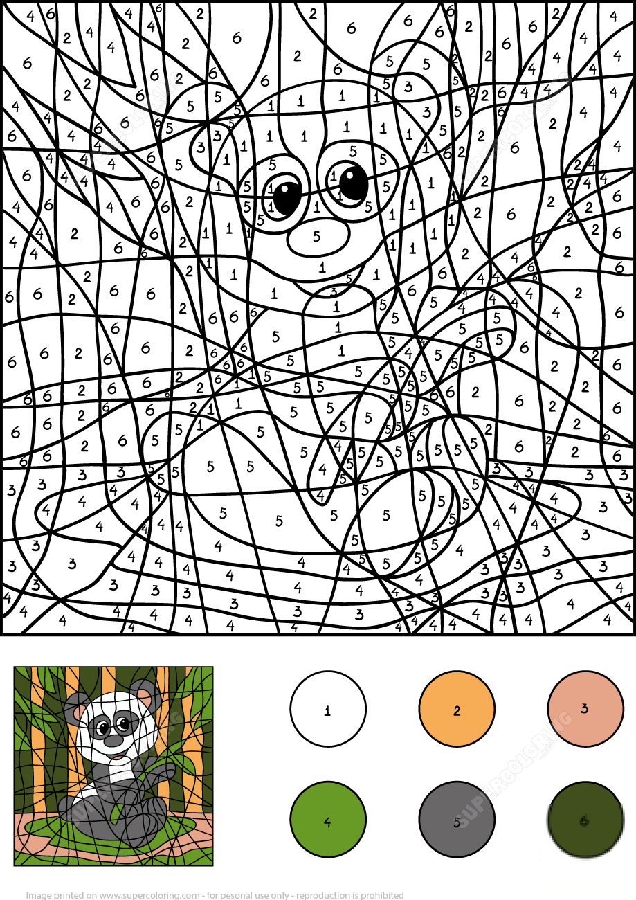 Panda Color by Number